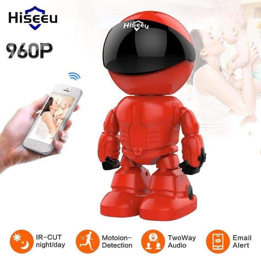Hiseeu Wireless Robot IP Kamera 960P WIFI CCTV HD Baby Monitor Fernbedienung Sicherheitskamera Netzwerk WLAN Zwei-Wege-Audio