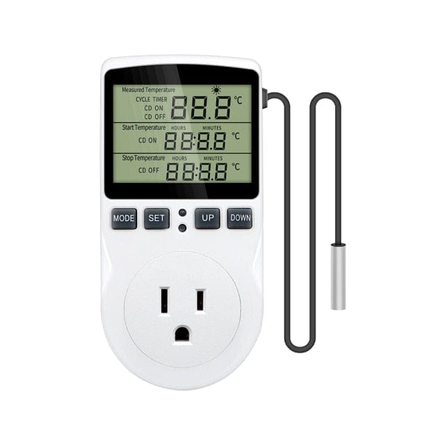 Timer Plug Thermostat Digital Temperature Controller Socket with Timer Switch Sensor Probe Heating Cooling 40% Discount