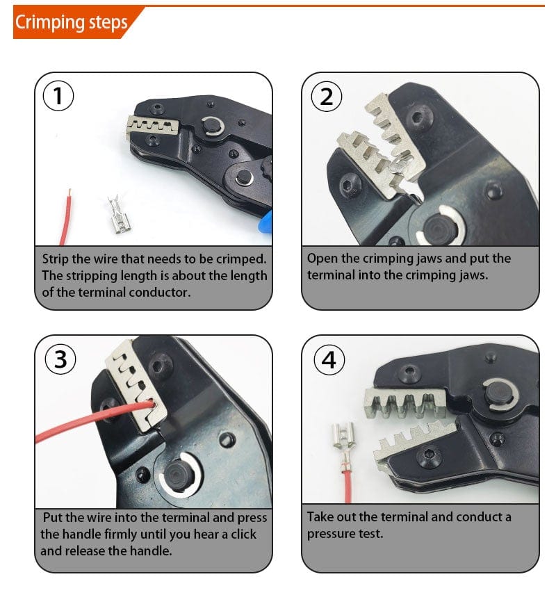Crimping tool SN-48BS/2549 for Tab 2.8 4.8 6.3 XH2.54 SM2.5 DuPont2.54 connections Auto plug cable electrician tool set