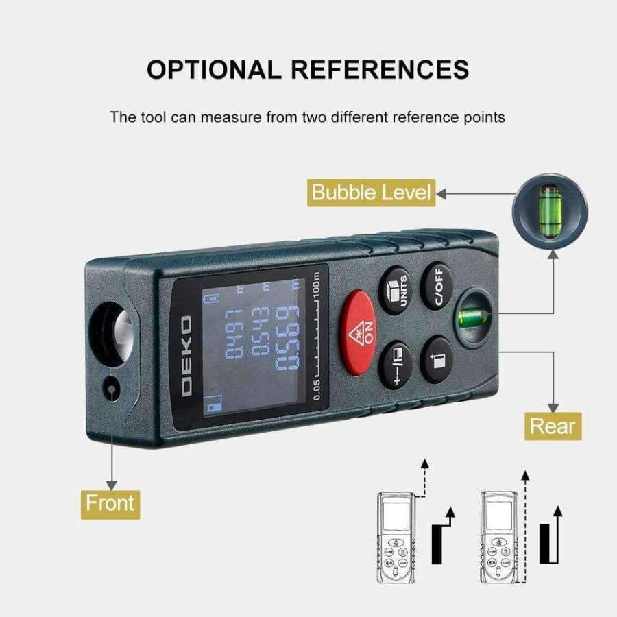 DEKO LRD110 Handheld Laser Distance Measuring Device 40M 60M 80M 100M Mini Laser Distance Measurer Laser Tape Distance Measurer Diastimeter Measuring