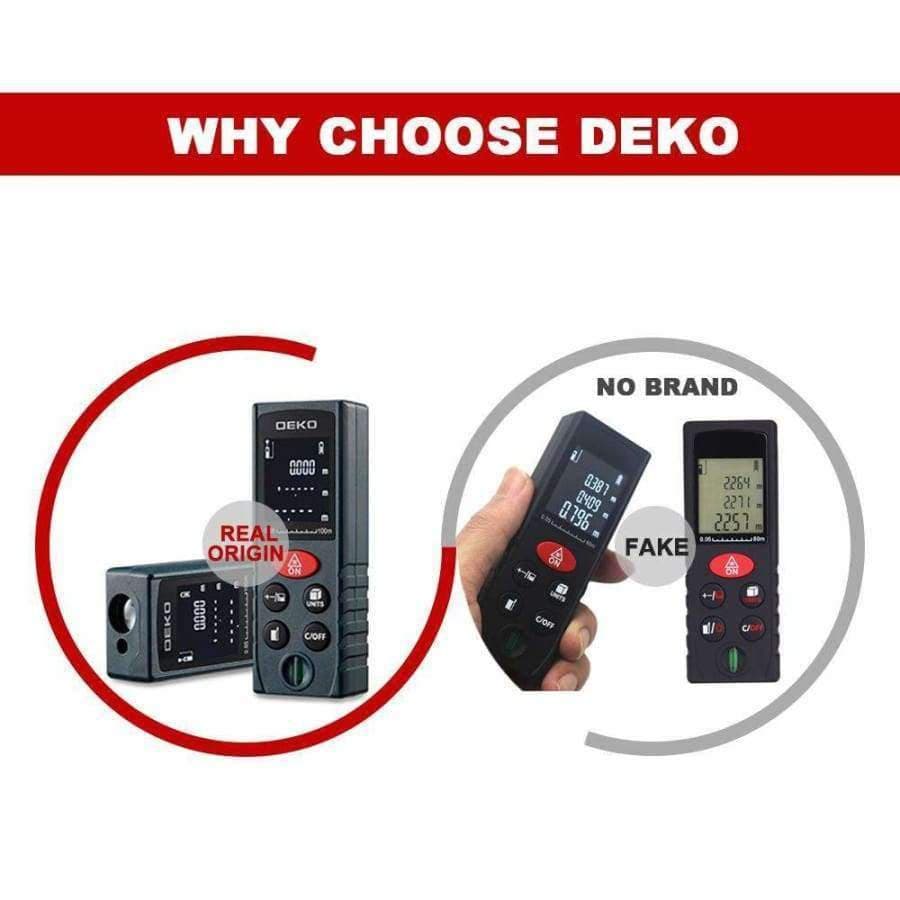 DEKO LRD110 Handheld Laser Distance Measuring Device 40M 60M 80M 100M Mini Laser Distance Measurer Laser Tape Distance Measurer Diastimeter Measuring