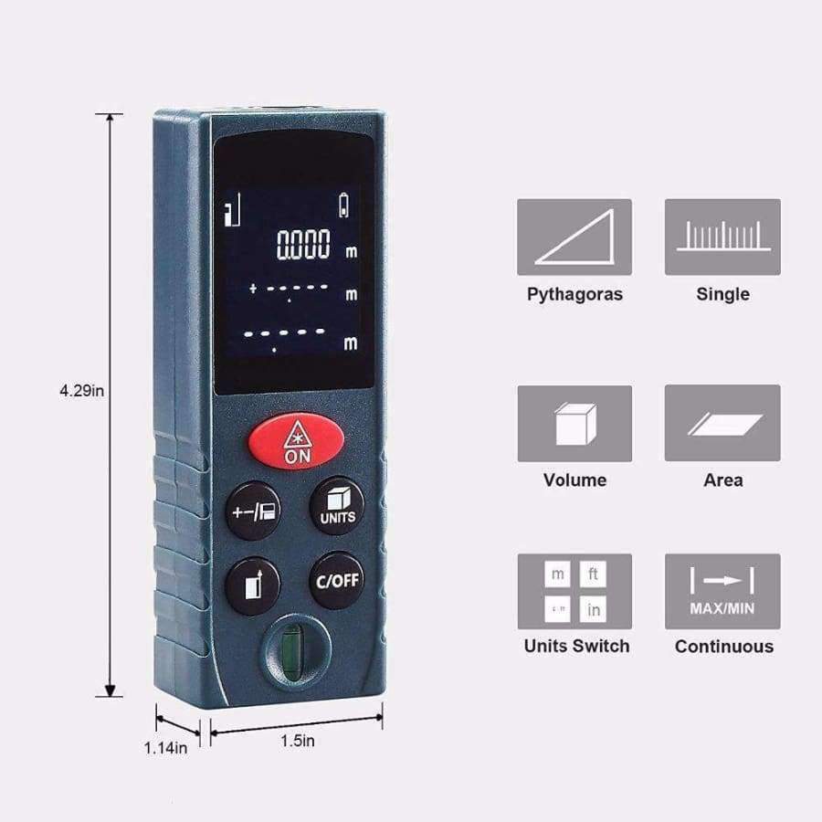 DEKO LRD110 Handheld Laser Distance Measuring Device 40M 60M 80M 100M Mini Laser Distance Measurer Laser Tape Distance Measurer Diastimeter Measuring