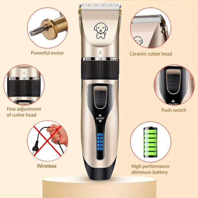 Hundeschneider Hundehaar-Schneider Pflege (Haustier/Katze/Hund/Kaninchen) Haarschnitt Trimmer Rasierer Set Haustiere Kabellos Wiederaufladbar Professionell