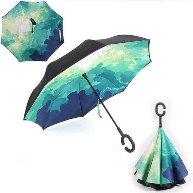 Reversed Umbrella Double Layer Inverted Multifunction Windproof Rain Hand Men's Umbrellas For Adults Long Umbrellas