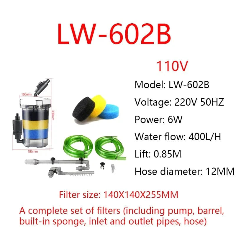 sunsun aquarium filter ultra-leise externe aquarium filter eimer 110V-220V 6W 400L/H HW-602B HW-603B LW-602B LW-603B