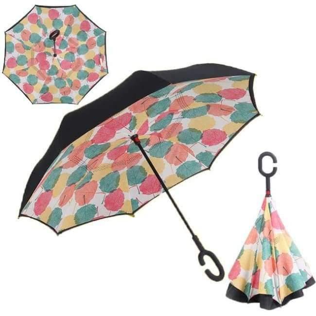 Reversed Umbrella Double Layer Inverted Multifunction Windproof Rain Hand Men's Umbrellas For Adults Long Umbrellas