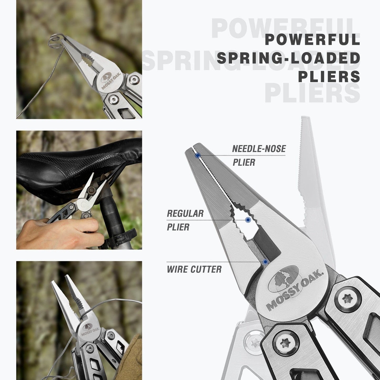 MOSSY OAK 21 in 1 Multi Tool Pliers Wire Cutter Folding Pliers Outdoor Camping Multitool Portable Folding Pocket Pliers