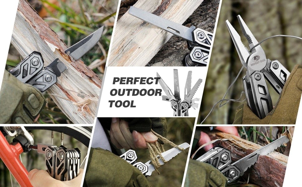 MOSSY OAK 21 in 1 Multi Tool Pliers Wire Cutter Folding Pliers Outdoor Camping Multitool Portable Folding Pocket Pliers