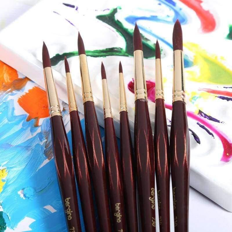 Professioneller Aquarellpinsel mit Nylonhaaren, spitz, Aquarell-, Öl-, Acrylmalpinsel für Künstler, Kunstbedarf 730