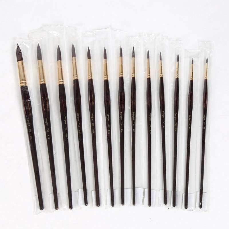 Professioneller Aquarellpinsel mit Nylonhaaren, spitz, Aquarell-, Öl-, Acrylmalpinsel für Künstler, Kunstbedarf 730