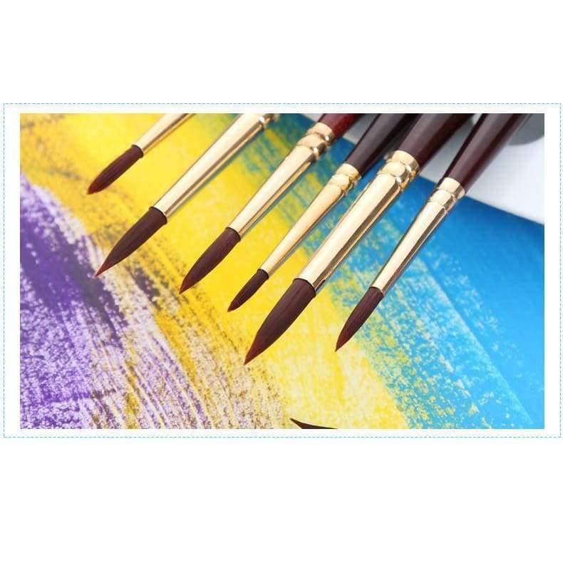 Professioneller Aquarellpinsel mit Nylonhaaren, spitz, Aquarell-, Öl-, Acrylmalpinsel für Künstler, Kunstbedarf 730