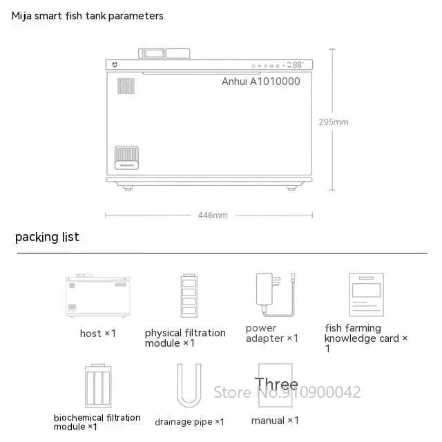 Xiaomi Mijia Smart Fish Tank MYG100 Funktioniert mit Mijia APP Mobil gesteuerte Fernfütterung Smart Lighting System Licht Aquarium