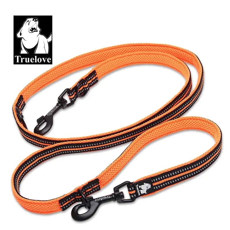 Truelove 7 In 1 Multifunktionale Verstellbare Hundeleine Freihändige Haustiertrainingsleine Reflektierende Multifunktions-Hundeleine Für 2 Hunde