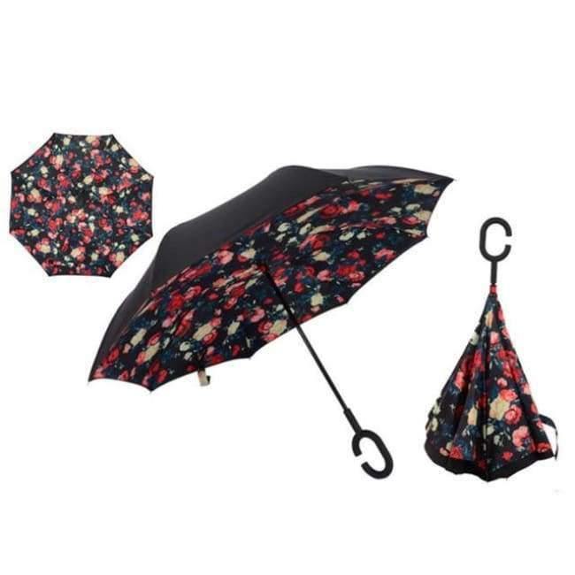 Reversed Umbrella Double Layer Inverted Multifunction Windproof Rain Hand Men's Umbrellas For Adults Long Umbrellas