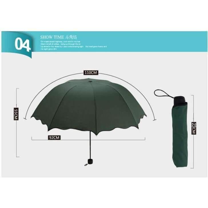 Frauen Regen Regenschirm 4 Faltbare Damen Regenschirme Griff Bequem Stark Marke Princess Craft 92CM Outdoor Reise