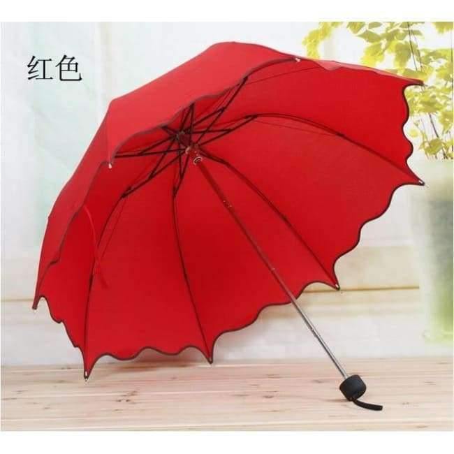 Frauen Regen Regenschirm 4 Faltbare Damen Regenschirme Griff Bequem Stark Marke Princess Craft 92CM Outdoor Reise