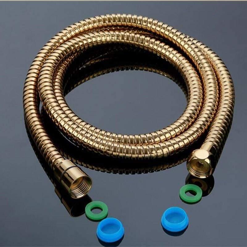 Duschschlauch 150 cm Edelstahl Duschrohr flexibel Gold Badezimmer-Schlauch Sanitär Chrom ORB