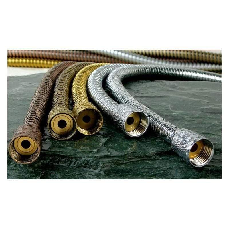 Duschschlauch 150 cm Edelstahl Duschrohr flexibel Gold Badezimmer-Schlauch Sanitär Chrom ORB