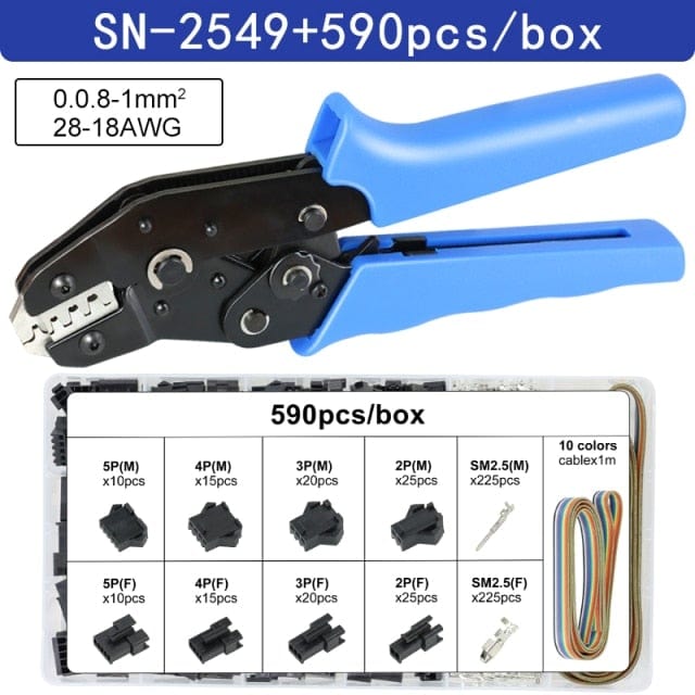 Crimping tool SN-48BS/2549 for Tab 2.8 4.8 6.3 XH2.54 SM2.5 DuPont2.54 connections Auto plug cable electrician tool set