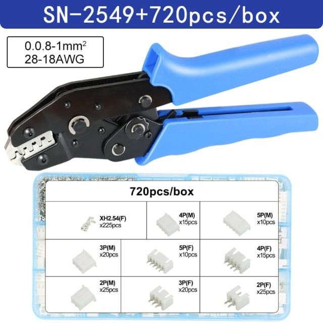 Crimping tool SN-48BS/2549 for Tab 2.8 4.8 6.3 XH2.54 SM2.5 DuPont2.54 connections Auto plug cable electrician tool set