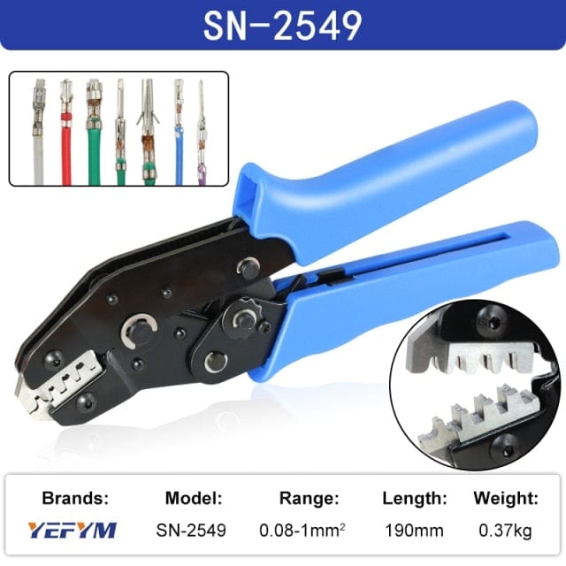 Crimping tool SN-48BS/2549 for Tab 2.8 4.8 6.3 XH2.54 SM2.5 DuPont2.54 connections Auto plug cable electrician tool set