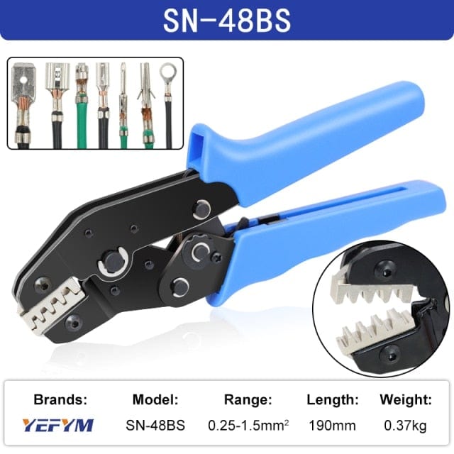 Crimping tool SN-48BS/2549 for Tab 2.8 4.8 6.3 XH2.54 SM2.5 DuPont2.54 connections Auto plug cable electrician tool set