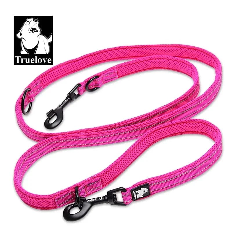 Truelove 7 In 1 Multifunktionale Verstellbare Hundeleine Freihändige Haustiertrainingsleine Reflektierende Multifunktions-Hundeleine Für 2 Hunde