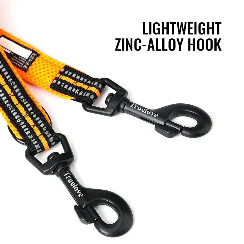 Truelove 7 In 1 Multifunktionale Verstellbare Hundeleine Freihändige Haustiertrainingsleine Reflektierende Multifunktions-Hundeleine Für 2 Hunde