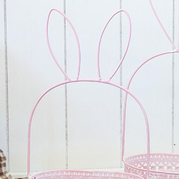 Bunny Ear Metallkörbe, Set von 2