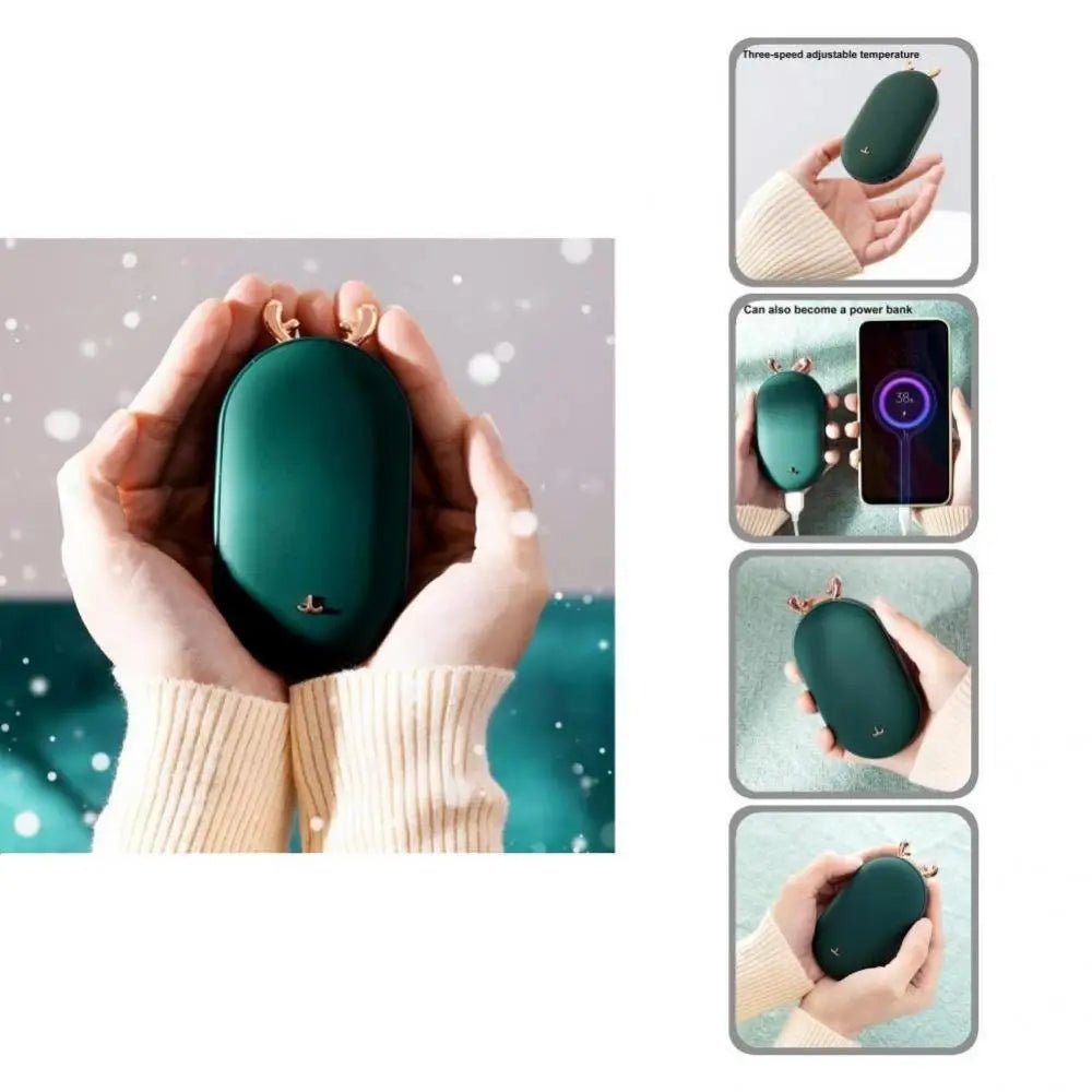 Sandsberg | Tragbare Handwärmer & Power Bank – 2-in-1 Gerät mit 10.000mAh Batterie mit Temperaturanzeige, einstellbarer Wärme, perfektes Weihnachtsgeschenk