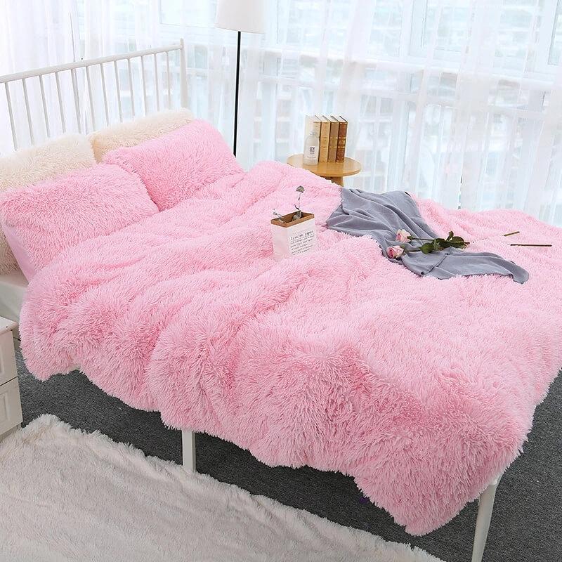 Plüsch Kunstfell Wurfdecke | Luxuriöse Flauschige Decke für Couch und Sofa