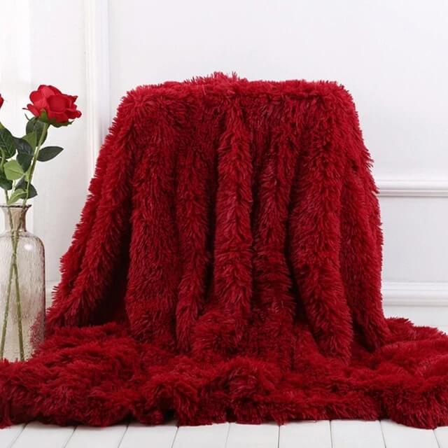 Plüsch Kunstfell Wurfdecke | Luxuriöse Flauschige Decke für Couch und Sofa