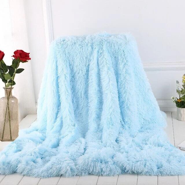 Plüsch Kunstfell Wurfdecke | Luxuriöse Flauschige Decke für Couch und Sofa