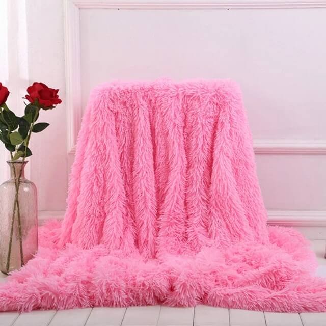 Plüsch Kunstfell Wurfdecke | Luxuriöse Flauschige Decke für Couch und Sofa