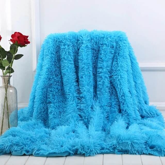 Plüsch Kunstfell Wurfdecke | Luxuriöse Flauschige Decke für Couch und Sofa