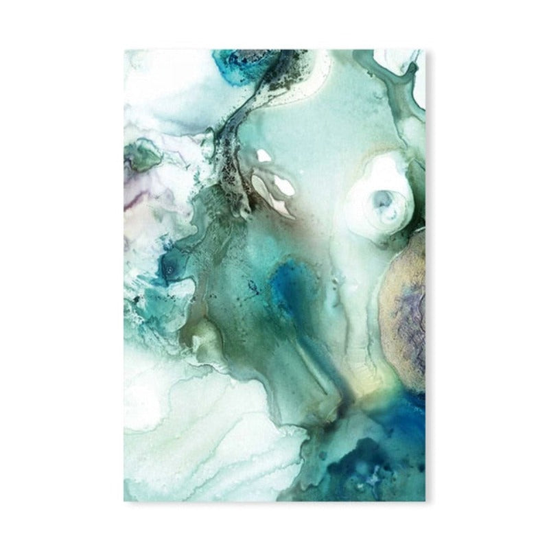 Mint Sea Marble - Leinwand Wandkunst Gemälde