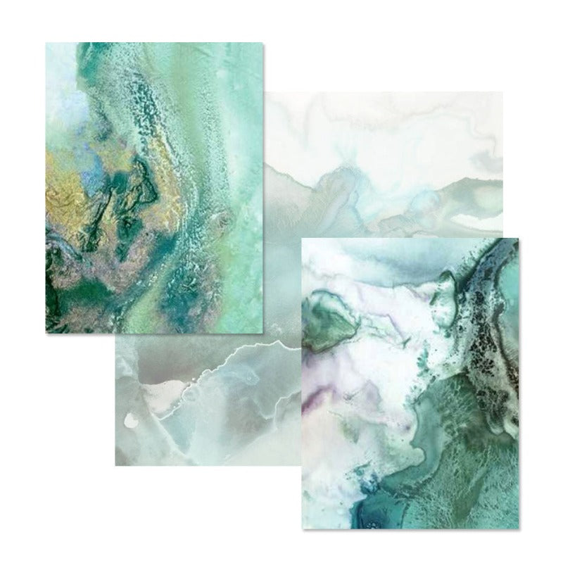 Mint Sea Marble - Leinwand Wandkunst Gemälde