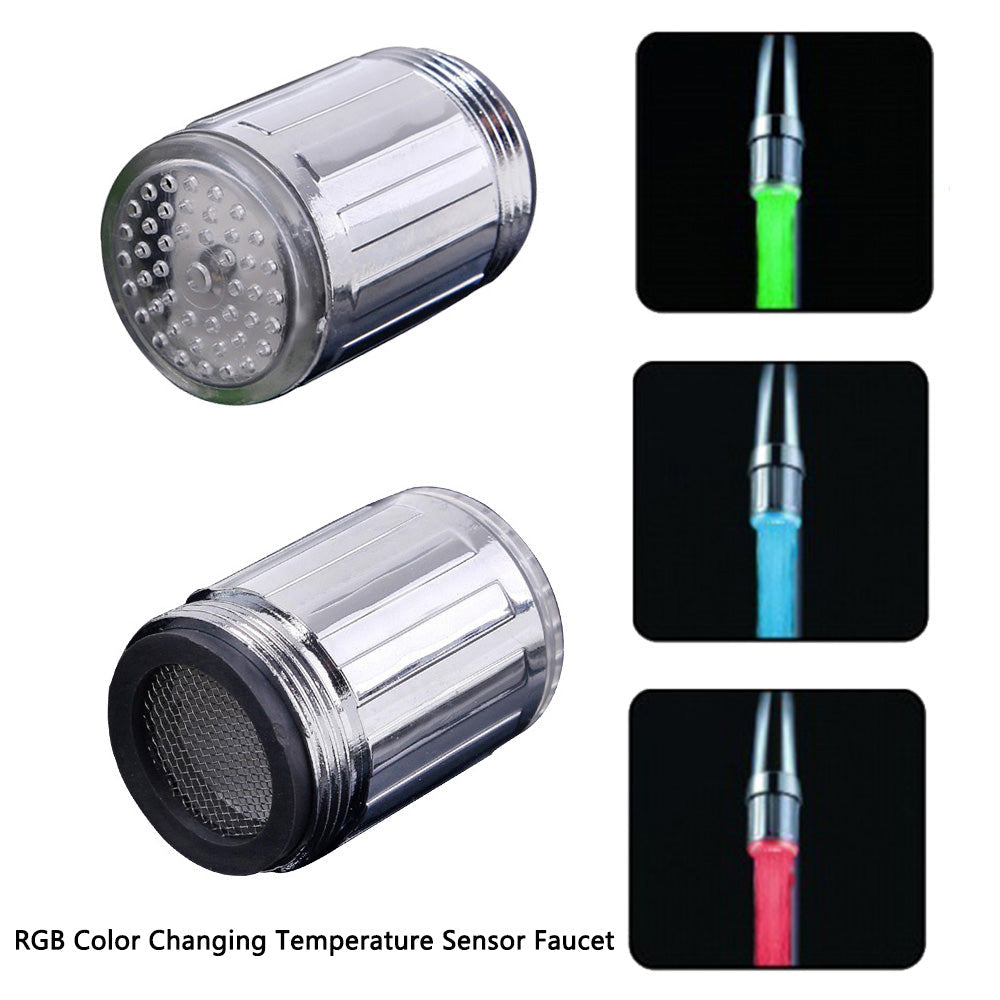 Farbenfroher Temperatursensor-Wasserhahn