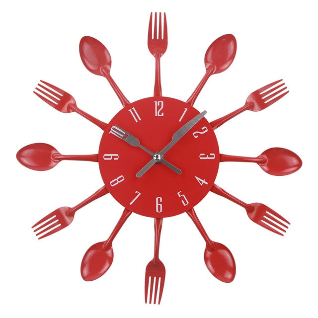 Besteck Wand Uhr Gustav (5 Farben)
