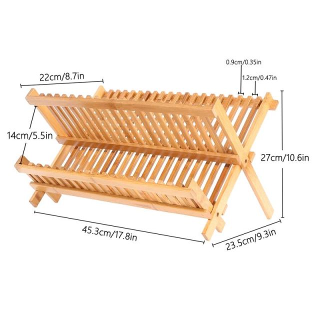 Holz-Bambus-Tellerregal Miguel