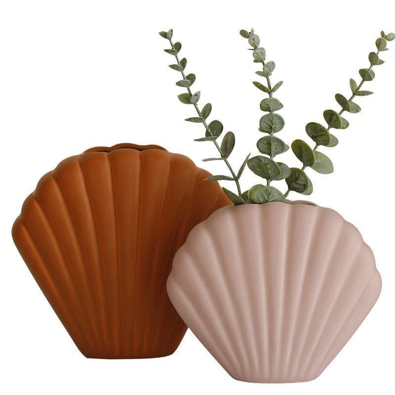 Sandsberg Farbenfrohe Muschel-Vase | Modernes Design | Stilvolle Wohnaccessoires