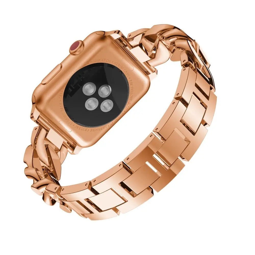 Stahlarmband mit Diamantgliedern für Apple Watch Series 7, 8, 9, Ultra 2