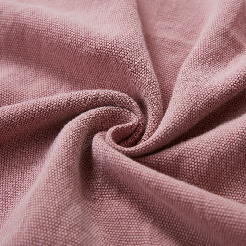 Jacquard-Baumwolldecke mit Fransen