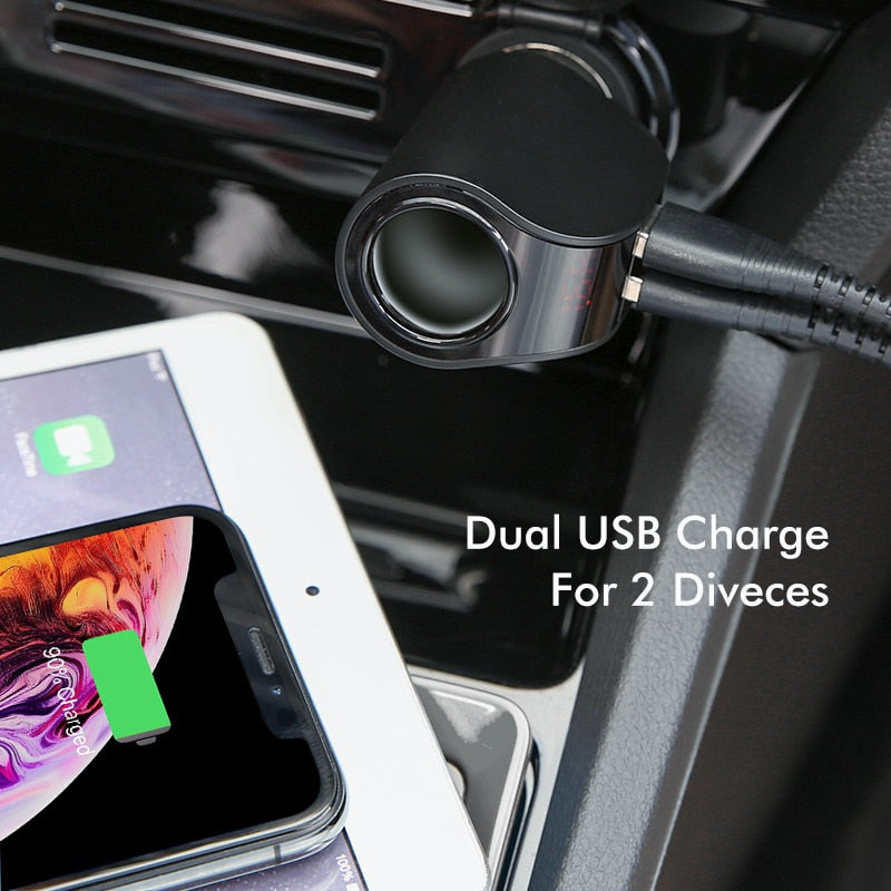 Dual-USB-Auto-Digital-Ladegerät