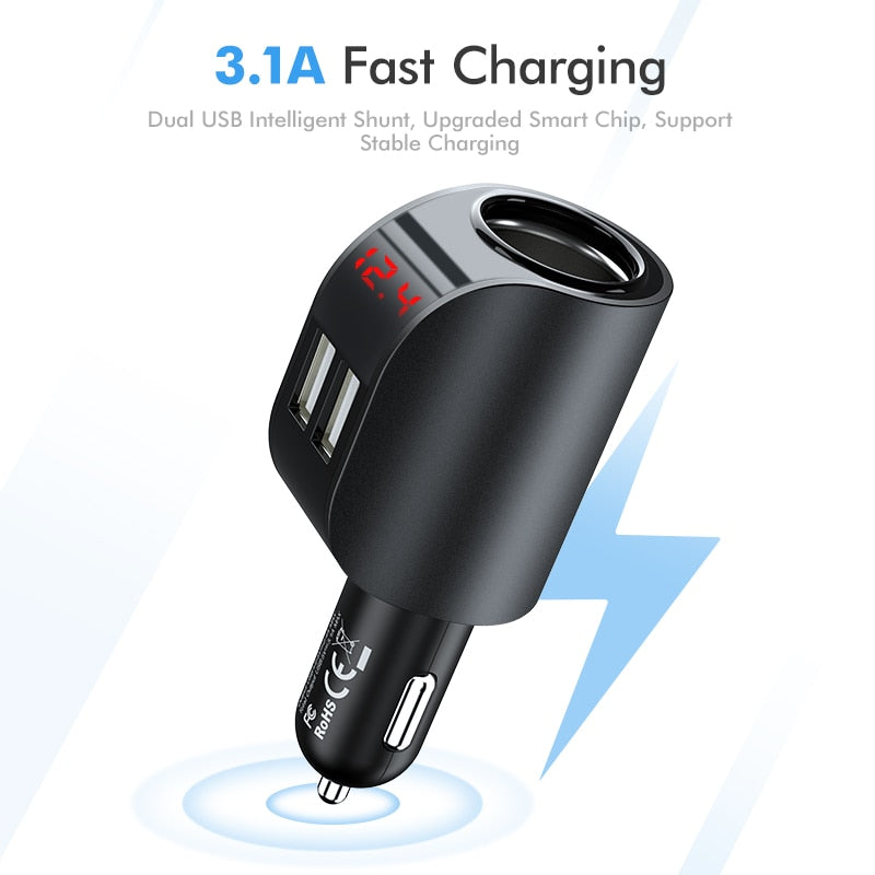 Dual-USB-Auto-Digital-Ladegerät