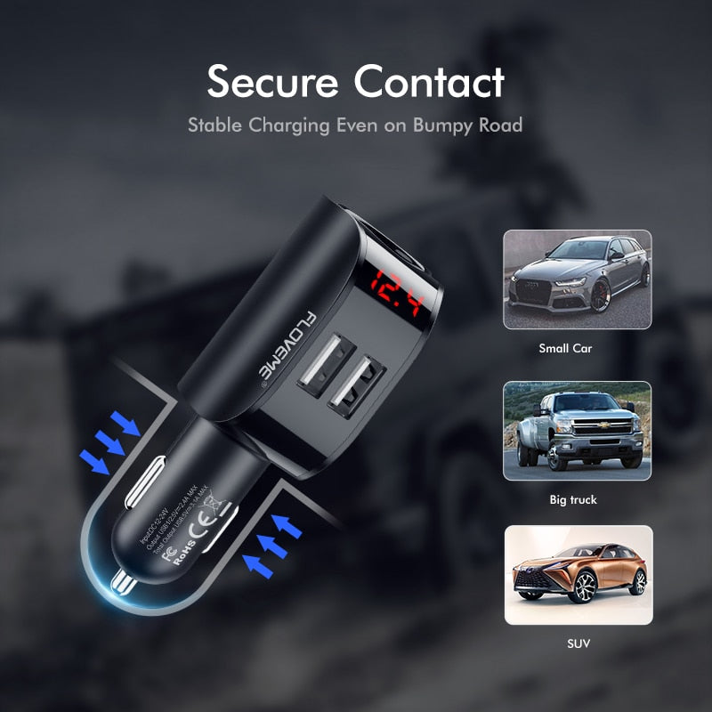 Dual-USB-Auto-Digital-Ladegerät
