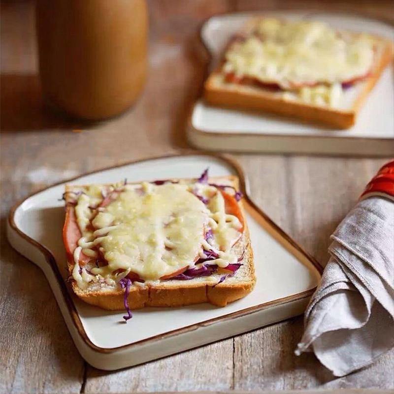 Keramische Toast Frühstücksplatte