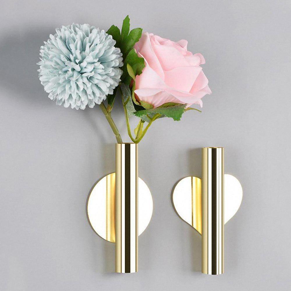 Sandsberg Wandvasen aus Metall | Modernes Design | Dekorative Wandhalterung für Blumen