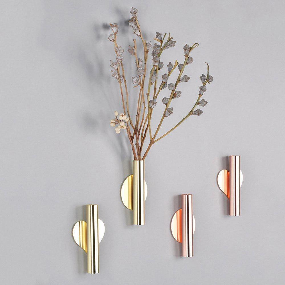 Sandsberg Wandvasen aus Metall | Modernes Design | Dekorative Wandhalterung für Blumen