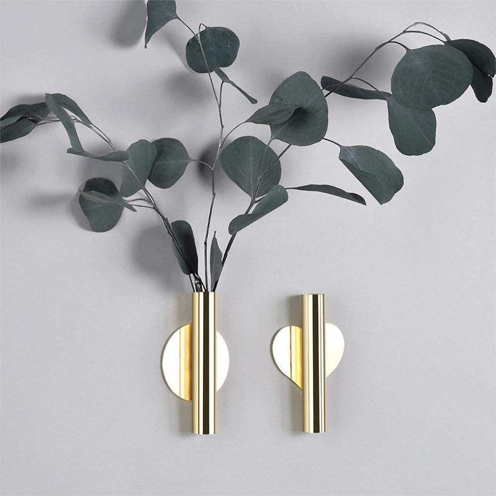 Sandsberg Wandvasen aus Metall | Modernes Design | Dekorative Wandhalterung für Blumen